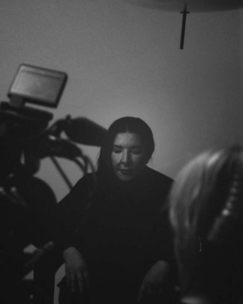 Marina Abramović for @saatchiyates, today being the last day of the exhibition. BTS shots by Die